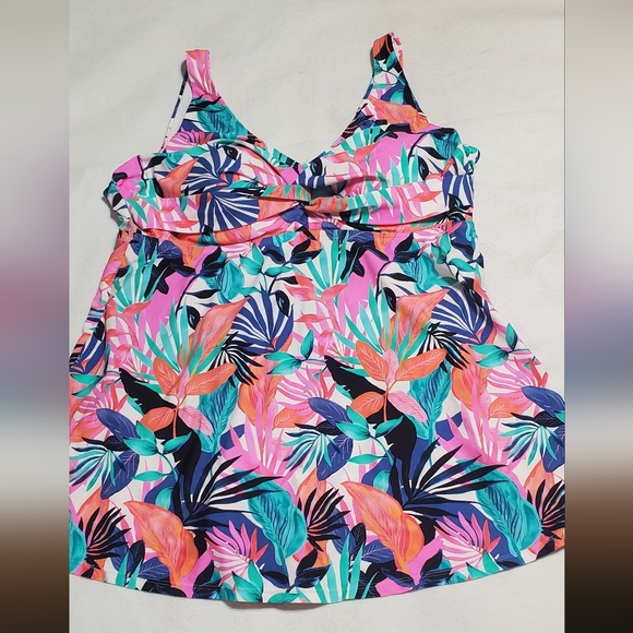 Raisins Eye Catching Colorful One Piece Swimsuit. 20W. New Without Tag. - Picture 7 of 8